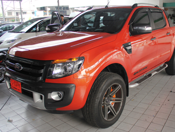 Ford ranger กับการติดตั้ง Front 2Din +Top Panel