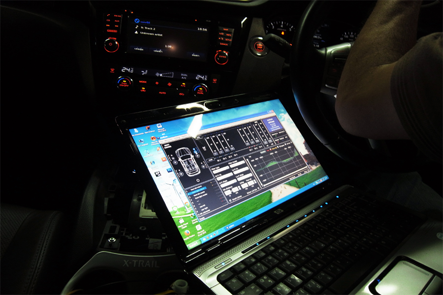 nissan x trail เครื่องเสียง รถยนต์ dsp amp ลำโพง
