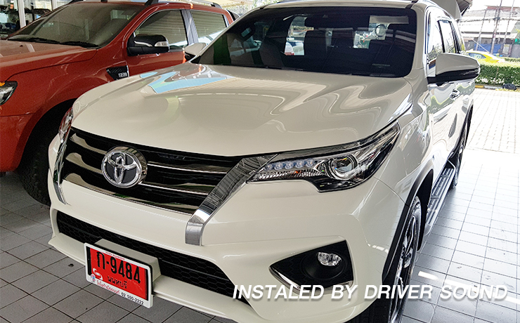 ชุดเครื่องเสียงติดรถยนต์ TOYOTA FORTUNER TRD ระบบภาพและเสียงจัดเต็ม กล้องรอบคัน 360 องศา ดิจิตอลทีวีพร้อม MIRROR LINK กล้องบันทึกหน้าหลัง จอทีวีติดเพดาน