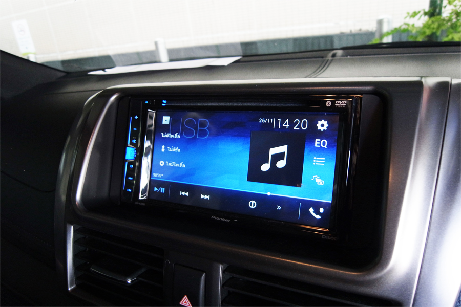 toyota yaris จอ ตรงรุ่น กล้องหลัง bass box