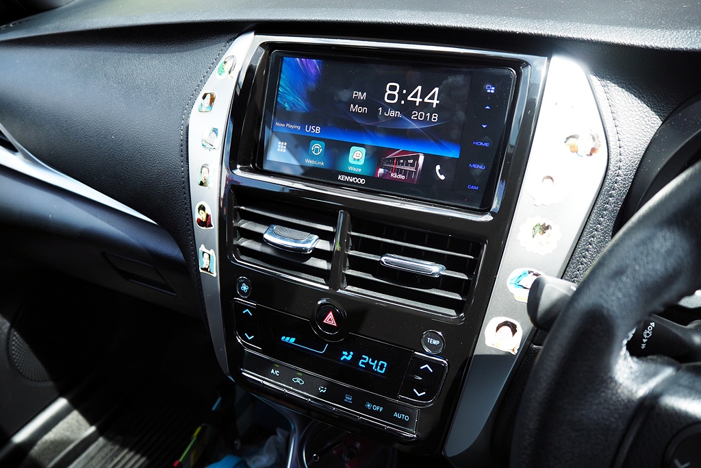 toyota yaris จอ ตรงรุ่น กล้องหลัง ลำโพง