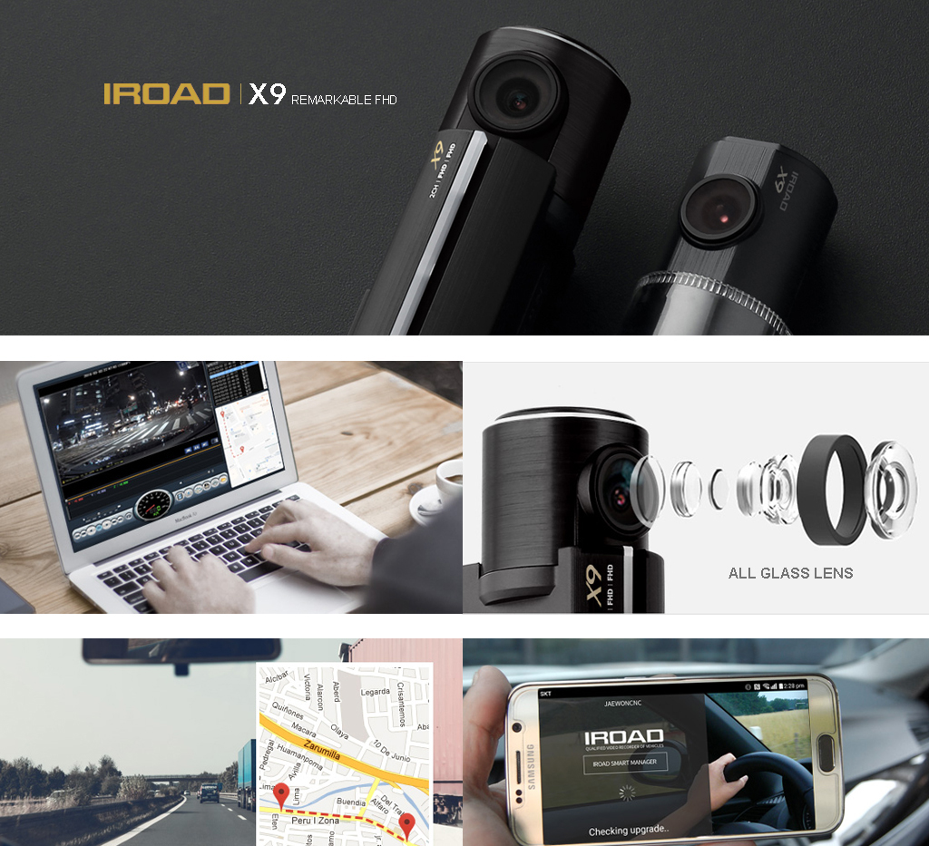 กล้องติดรถยนต์ IROAD X9