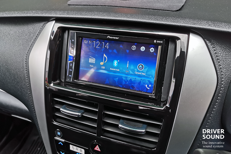 toyota yaris  จอ ตรงรุ่น กล้องหลัง ลำโพง bassbox