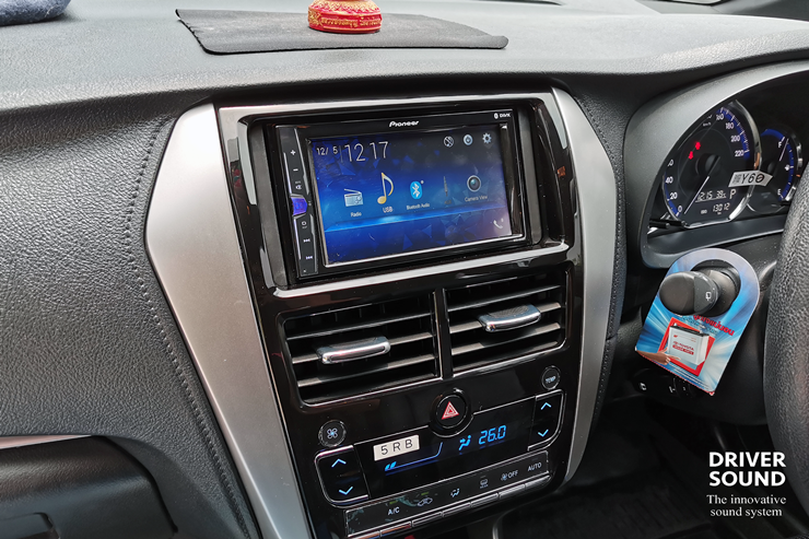 toyota yaris  จอ ตรงรุ่น กล้องหลัง ลำโพง bassbox