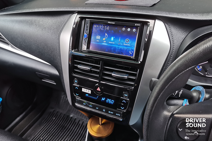 toyota yaris  จอ ตรงรุ่น กล้องหลัง ลำโพง bassbox