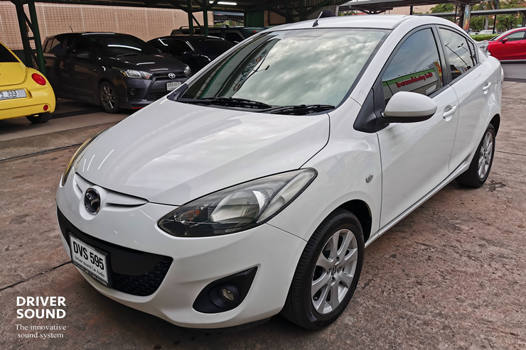 mazda 2 ติดตั้ง จอ ตรงรุ่น กล้องหลัง กล้องหน้า