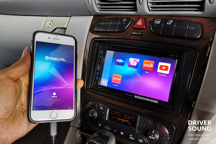 benz c class w203 ติดตั้ง จอ apple CarPlay