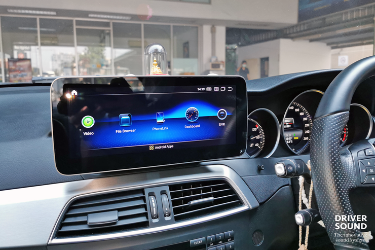 benz c class w204 จอ android ตรงรุ่น กล้องมองหลัง