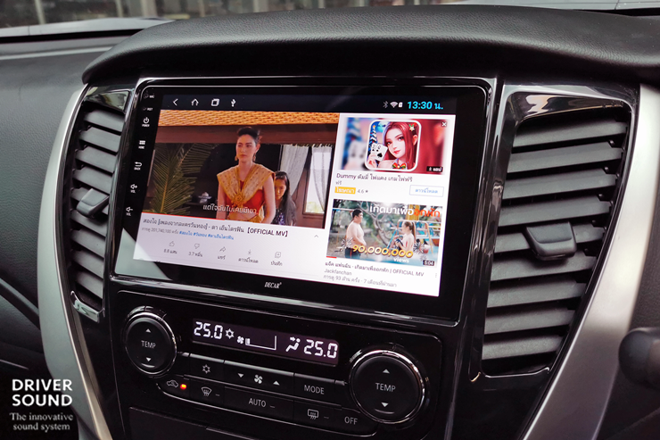 pajero sport จอ android ตรงรุ่น แอมป์ hertz