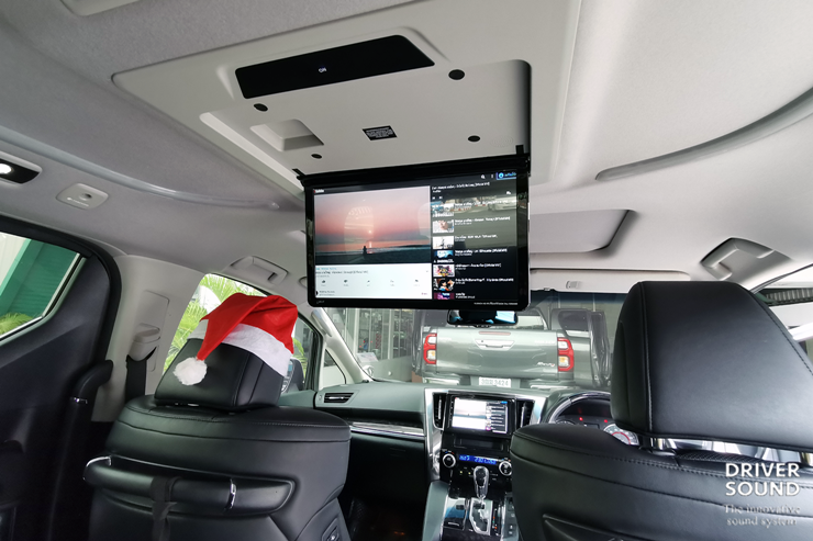toyota vellfire  จอเพดาน android ตรงรุ่น