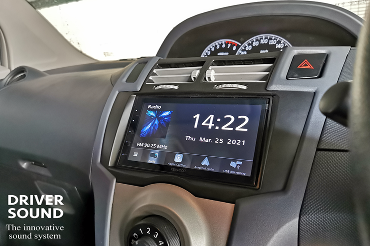 toyota yaris ติดตั้งจอ kenwood apple carplay