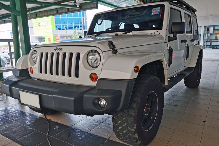 jeep wrangler ติดตั้ง จอ กล้อง หน้า หลัง kenwood