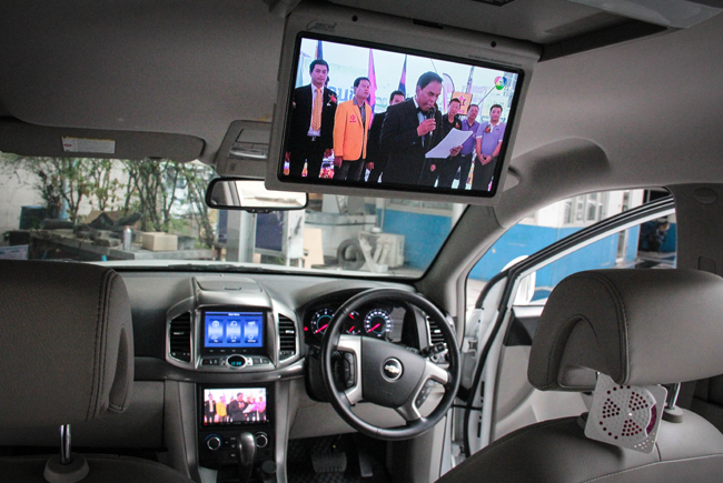 CHEVROLET CAPTIVA ติดตั้ง เครื่องเล่น ดูทีวี tv หน้าจอ digital tv