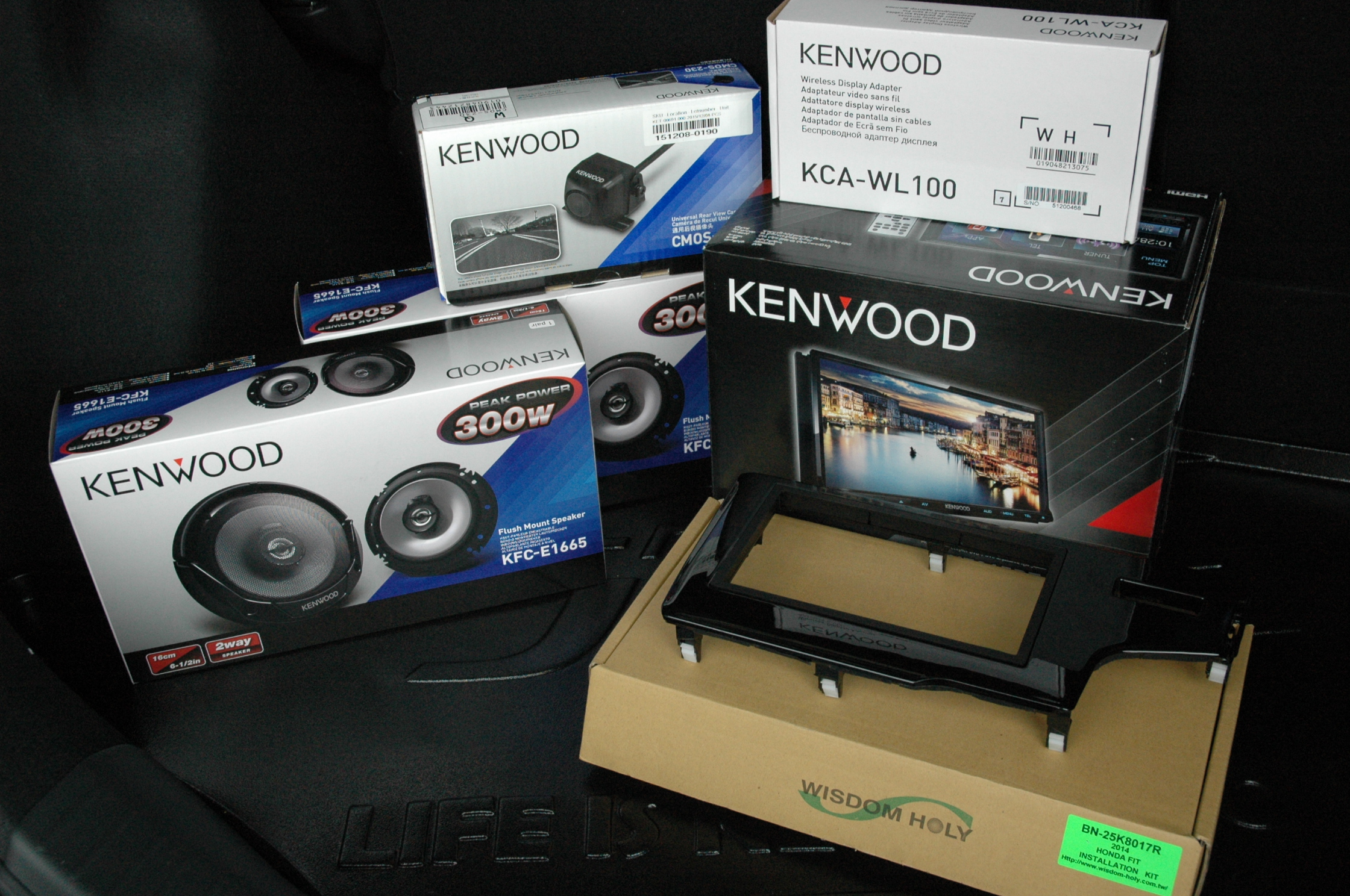 jazz gk  จอ ตรงรุ่น กล้องหลัง ลำโพง kenwood