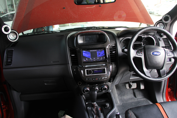 ford ranger จอ ตรงรุ่น kenwood ระบบเสียง dsp mp up grade ลำโพง 