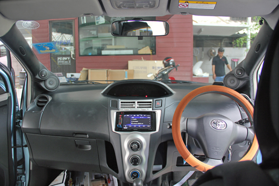 toyota yaris จอ ตรงรุ่น ลำโพง toppanel ระบบเสียง